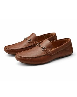 Mocasini barbati maro cu accesoriu metalic 26HAT12009