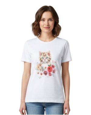 Tricou damă din bumbac 100% alb 26MUR04009