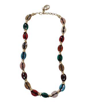 Colier damă multicolor cu elemente ovale M19A1201034
