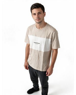 Tricou bărbați bej din bumbac Originals Studio 26wel01009