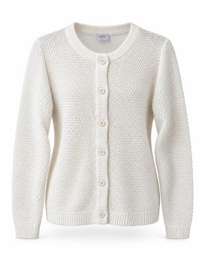 Cardigan Dama Lawili Alb Bumbac 100% 26MKF07024