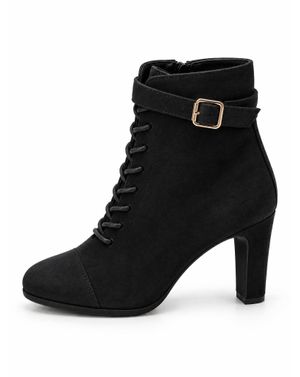 Ghete negre elegante cu toc înalt 26SMA02300