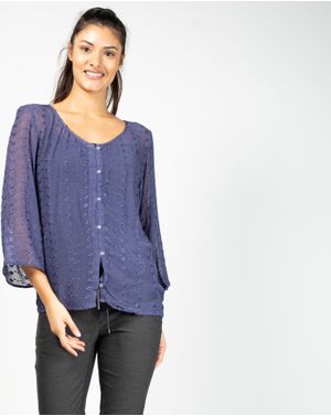 Bluza cu nasturi si maneca trei sferturi