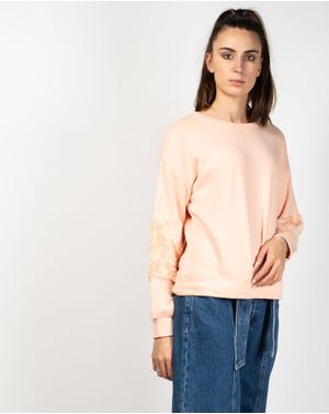 Bluza cu maneca lunga si guler rotund