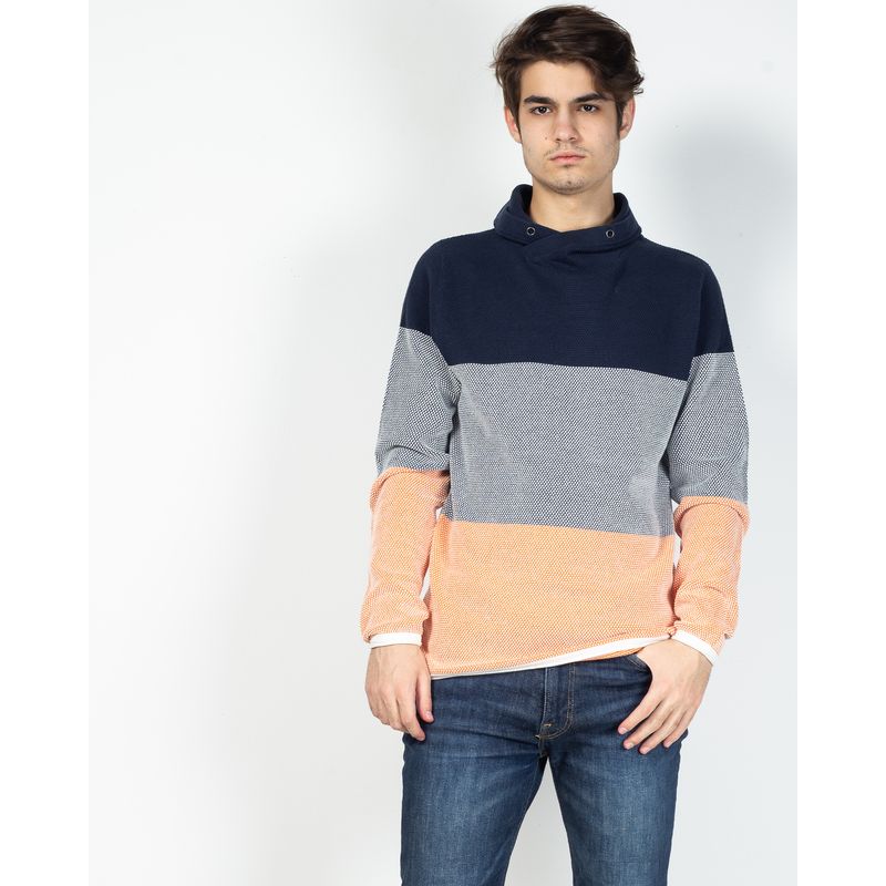 Pulovr-casual-din-bumbac-cu-guler