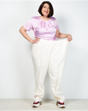 Pantaloni dama cu talie elastica si buzunare 2030901033